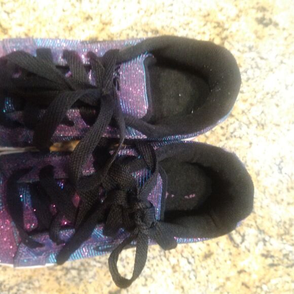 Heelys Girls Split Purple Aqua Skate Shoes Glitter Roller Shoes Size Youth 4 - Picture 11 of 12